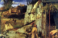 09-1 St Francis in the Desert - Giovanni Bellini 1480 Frick Collection New York City.jpg